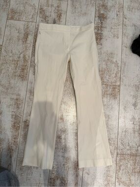 Theory Cream Boot-Cut Pants